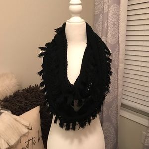 BRAND NEW Black Infinity Crochet Scarf